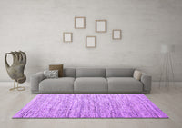Machine Washable Abstract Purple Contemporary Rug, wshcon1210pur