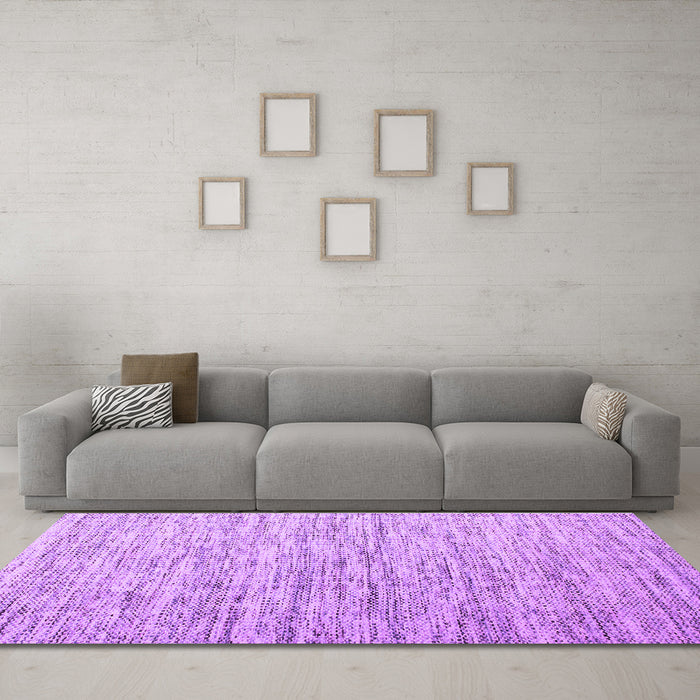 Machine Washable Abstract Purple Contemporary Area Rugs in a Living Room, wshcon1210pur