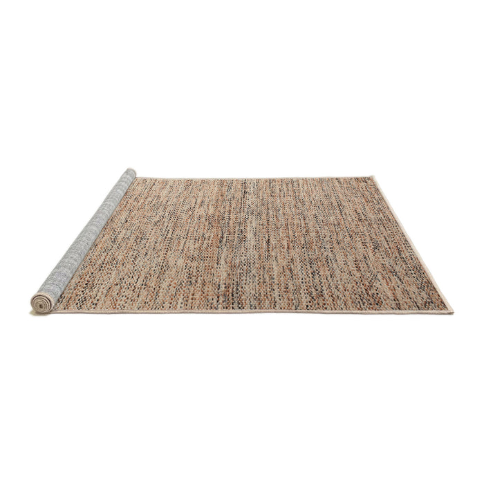 Serging Thickness of Machine Washable Contemporary Orange Salmon Pink Rug, wshcon1211