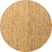 Round Abstract Brown Contemporary Rug, con1211brn