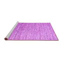 Sideview of Machine Washable Abstract Purple Contemporary Area Rugs, wshcon1211pur