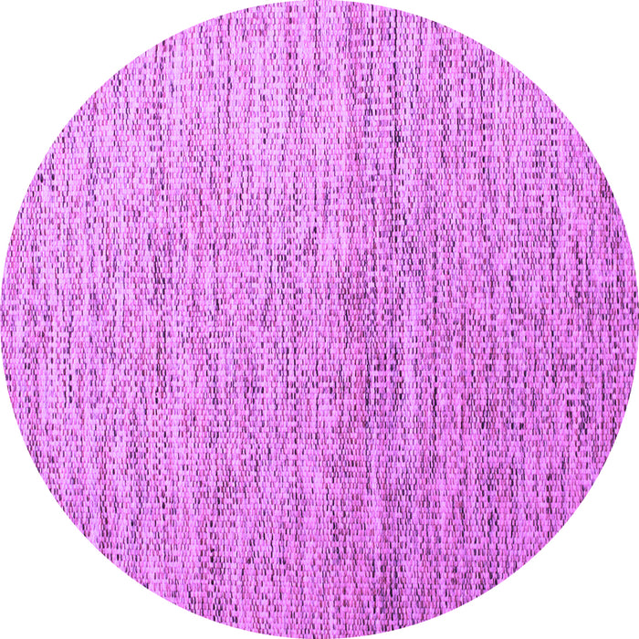 Round Abstract Purple Contemporary Rug, con1211pur