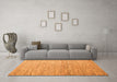 Machine Washable Abstract Orange Contemporary Area Rugs in a Living Room, wshcon1211org