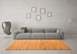 Machine Washable Abstract Orange Contemporary Area Rugs in a Living Room, wshcon1211org
