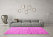 Machine Washable Abstract Pink Contemporary Rug in a Living Room, wshcon1211pnk