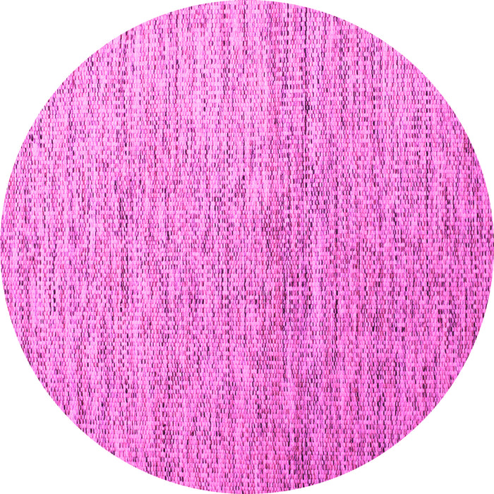 Round Machine Washable Abstract Pink Contemporary Rug, wshcon1211pnk