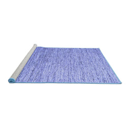 Sideview of Machine Washable Abstract Blue Contemporary Rug, wshcon1211blu