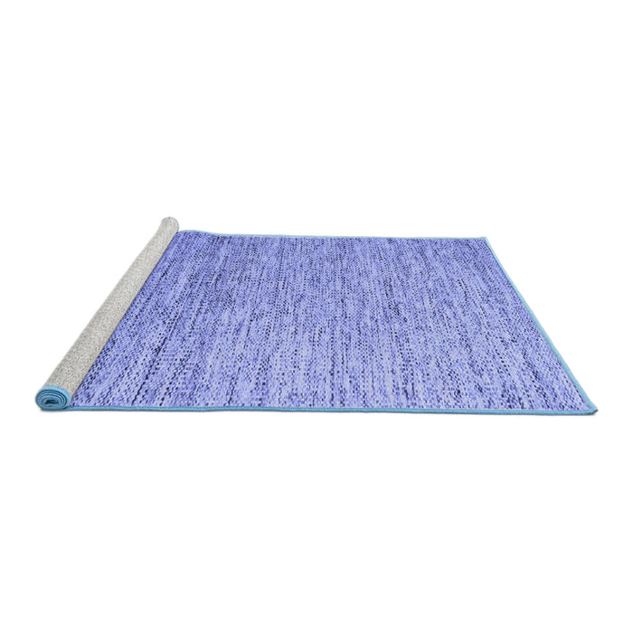 Sideview of Machine Washable Abstract Blue Contemporary Rug, wshcon1211blu