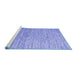 Sideview of Machine Washable Abstract Blue Contemporary Rug, wshcon1211blu