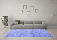 Machine Washable Abstract Blue Contemporary Rug, wshcon1211blu