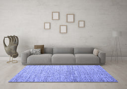 Machine Washable Abstract Blue Contemporary Rug in a Living Room, wshcon1211blu