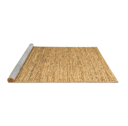 Sideview of Machine Washable Abstract Brown Contemporary Rug, wshcon1211brn