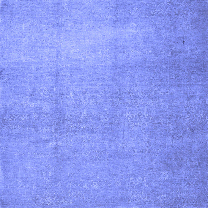 Square Machine Washable Abstract Blue Contemporary Rug, wshcon1212blu