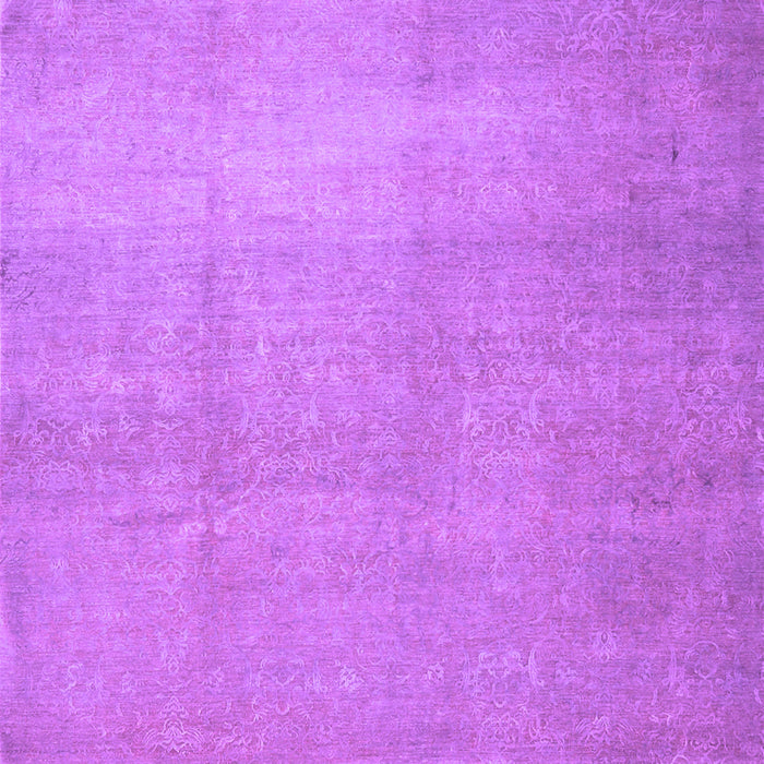 Square Machine Washable Abstract Purple Contemporary Area Rugs, wshcon1212pur