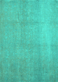 Abstract Turquoise Contemporary Rug, con1212turq