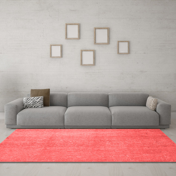 Contemporary Red Washable Rugs