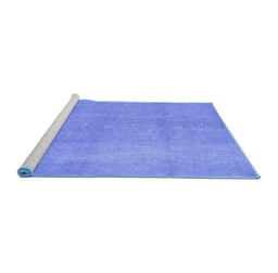 Sideview of Machine Washable Abstract Blue Contemporary Rug, wshcon1212blu
