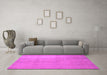 Machine Washable Abstract Pink Contemporary Rug in a Living Room, wshcon1212pnk