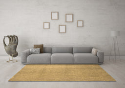 Machine Washable Abstract Brown Contemporary Rug in a Living Room,, wshcon1212brn