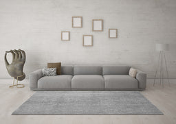 Machine Washable Abstract Gray Contemporary Rug in a Living Room,, wshcon1212gry