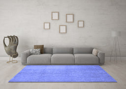 Machine Washable Abstract Blue Contemporary Rug in a Living Room, wshcon1212blu