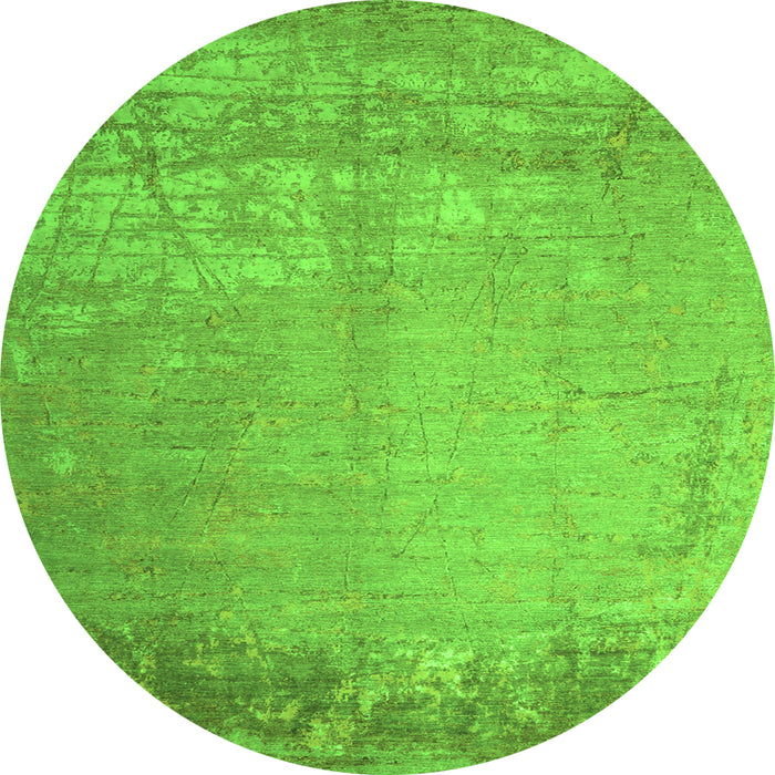 Machine Washable Abstract Green Contemporary Area Rugs, wshcon1213grn