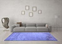 Machine Washable Abstract Blue Contemporary Rug, wshcon1213blu