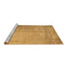 Sideview of Machine Washable Abstract Brown Contemporary Rug, wshcon1213brn