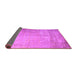 Sideview of Abstract Purple Contemporary Rug, con1213pur