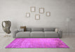 Machine Washable Abstract Purple Contemporary Area Rugs in a Living Room, wshcon1213pur