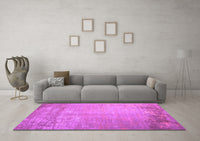 Machine Washable Abstract Purple Contemporary Rug, wshcon1213pur