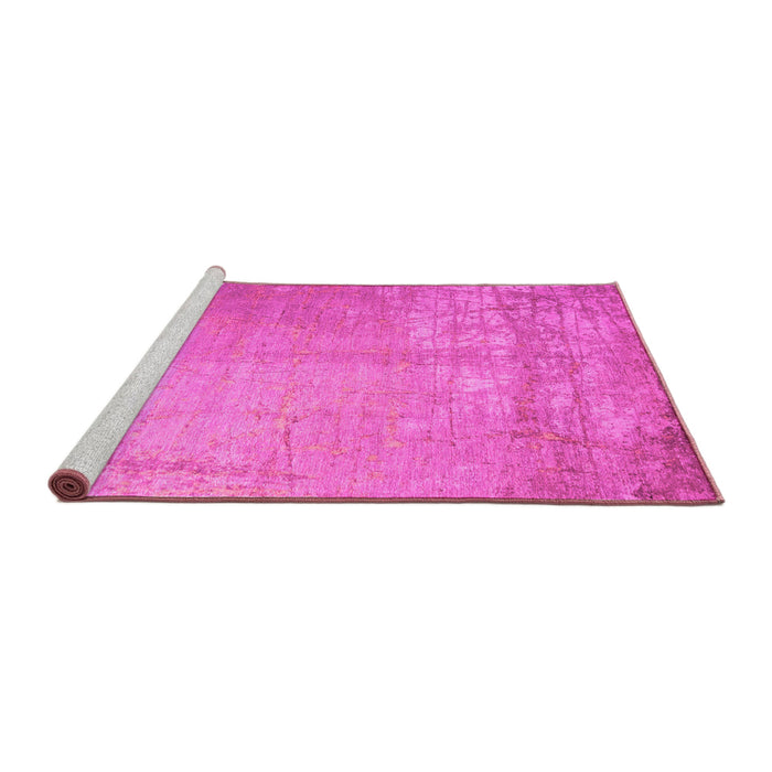 Sideview of Machine Washable Abstract Pink Contemporary Rug, wshcon1213pnk