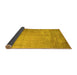 Sideview of Abstract Yellow Contemporary Rug, con1213yw