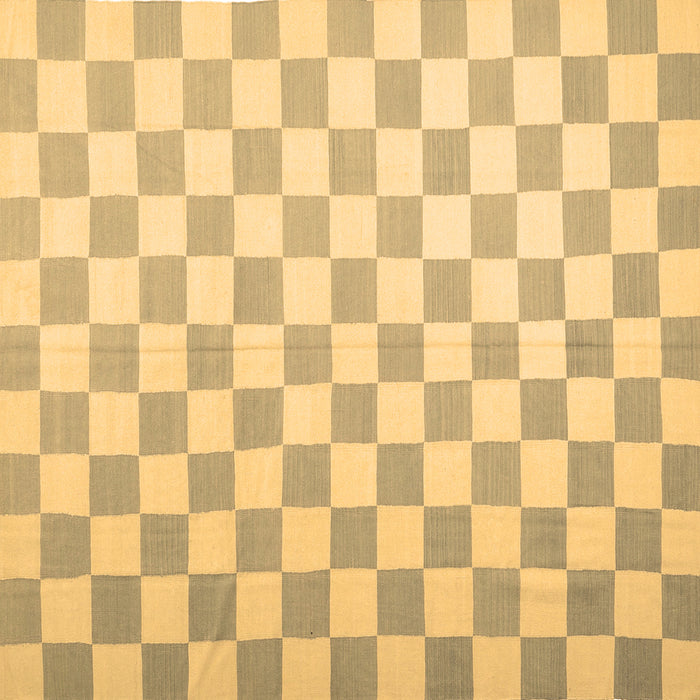 Square Checkered Brown Modern Rug, con1214brn