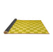 Sideview of Checkered Yellow Modern Rug, con1214yw