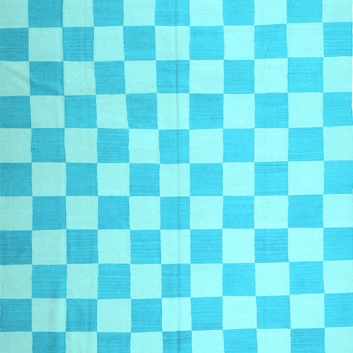 Machine Washable Checkered Light Blue Modern Rug, wshcon1214lblu