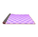 Sideview of Checkered Purple Modern Rug, con1214pur