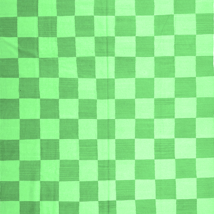 Checkered Emerald Green Modern Rug, con1214emgrn
