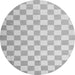 Machine Washable Checkered Gray Modern Rug, wshcon1214gry