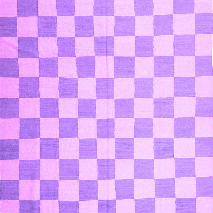 Machine Washable Checkered Purple Modern Area Rugs, wshcon1214pur