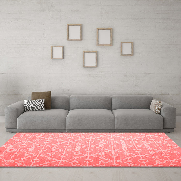 Contemporary Red Washable Rugs