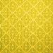 Square Abstract Yellow Contemporary Rug, con1215yw