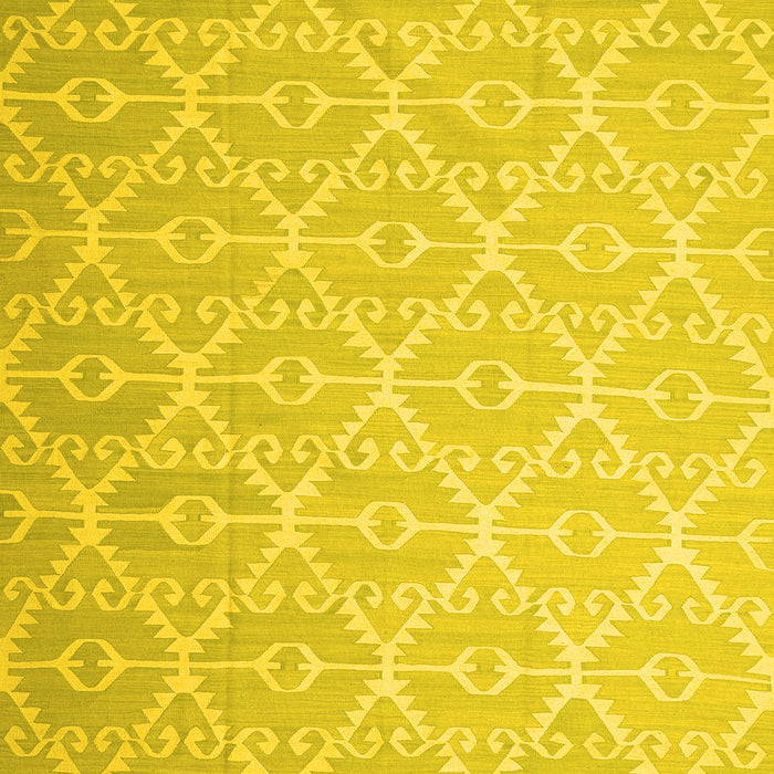 Abstract Yellow Contemporary Rug, con1215yw