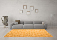 Machine Washable Abstract Orange Contemporary Rug, wshcon1215org