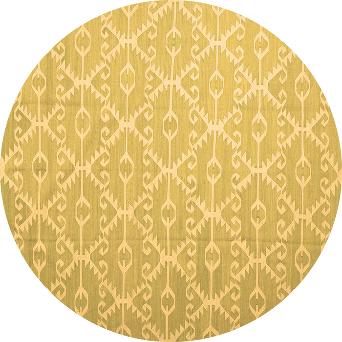 Round Machine Washable Abstract Brown Contemporary Rug, wshcon1215brn