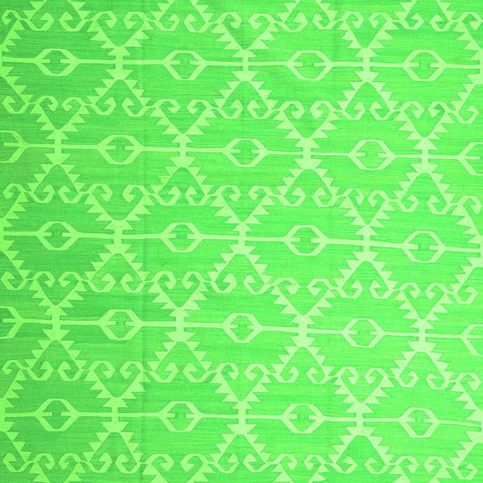 Serging Thickness of Machine Washable Abstract Green Contemporary Area Rugs, wshcon1215grn