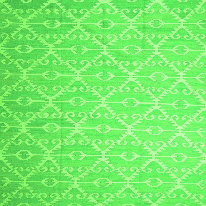 Serging Thickness of Abstract Green Contemporary Rug, con1215grn