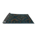 Sideview of Abstract Light Blue Contemporary Rug, con1216lblu