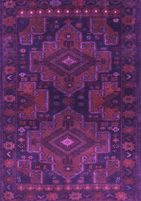 Abstract Purple Contemporary Rug, con1216pur