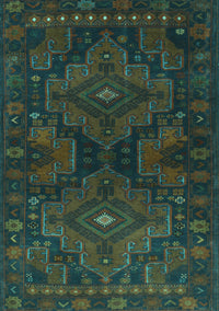 Abstract Turquoise Contemporary Rug, con1216turq